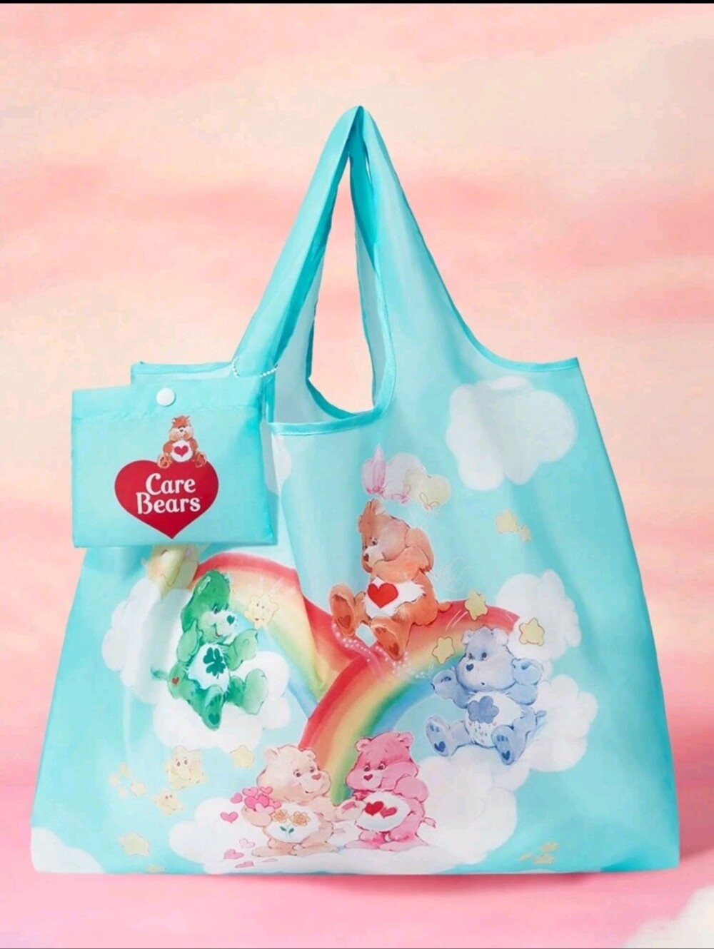 Care Bears Light Blue Rainbow Cloud Tote Bag